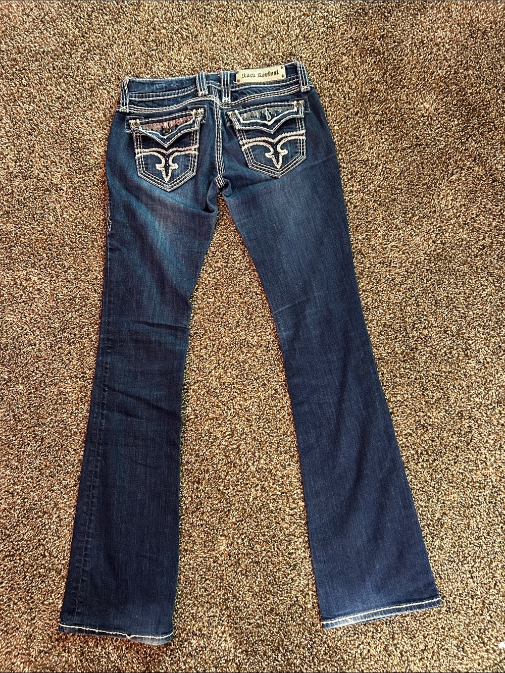Rock Revival Women's Dark Indigo Flare Jeans - Picture 5 of 5